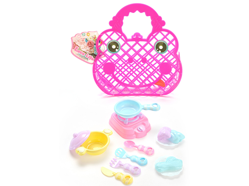 Frog Shape Hand Basket Kitchen Toys Set