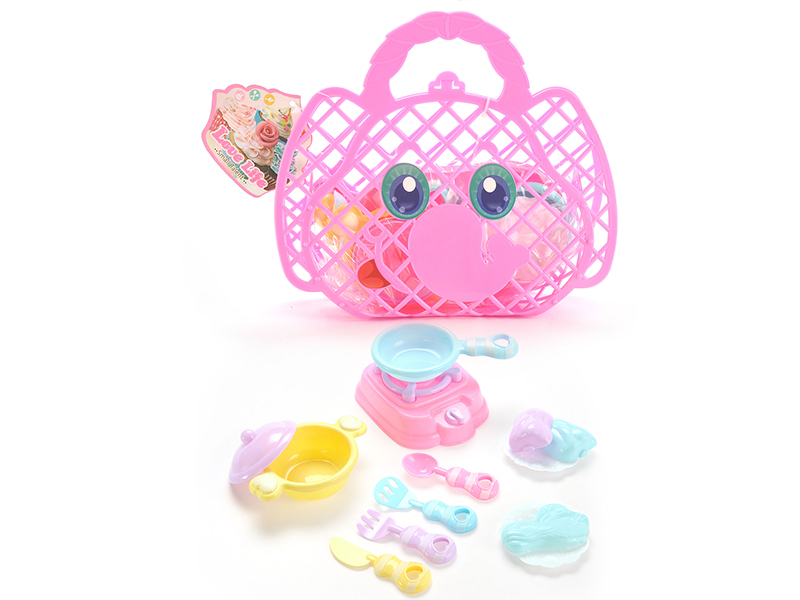 Elephant Shape Hand Basket Kitchen Toys Set