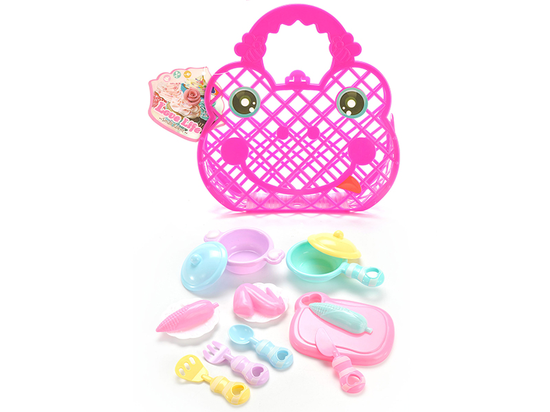 Frog Shape Hand Basket Kitchen Toys Set