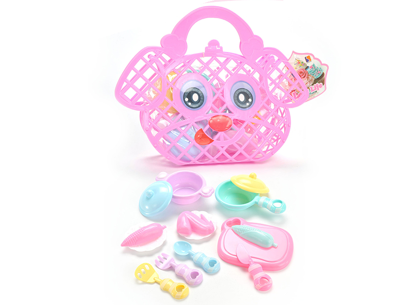 Dog Shape Hand Basket Kitchen Toys Set