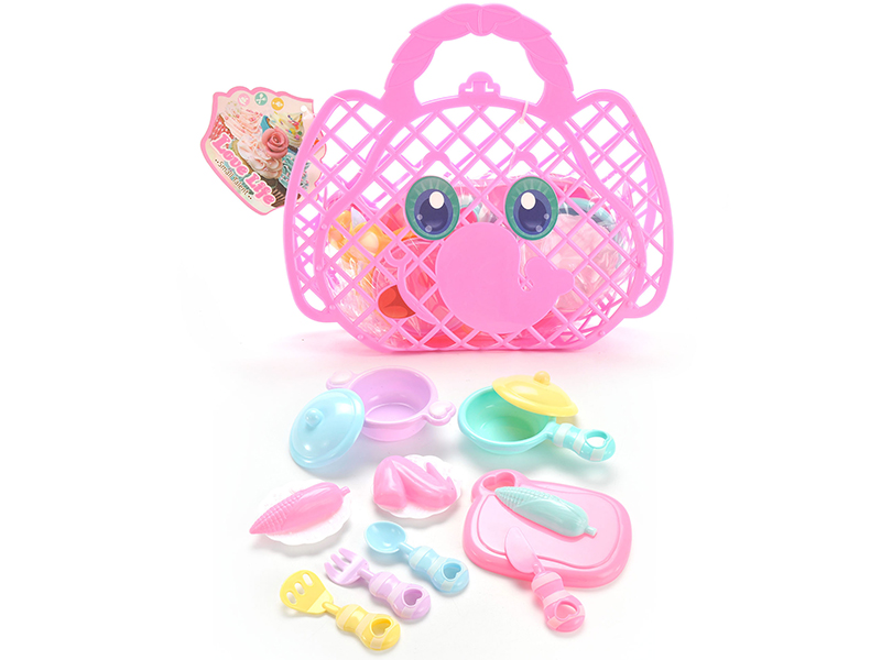 Elephant Shape Hand Basket Kitchen Toys Set