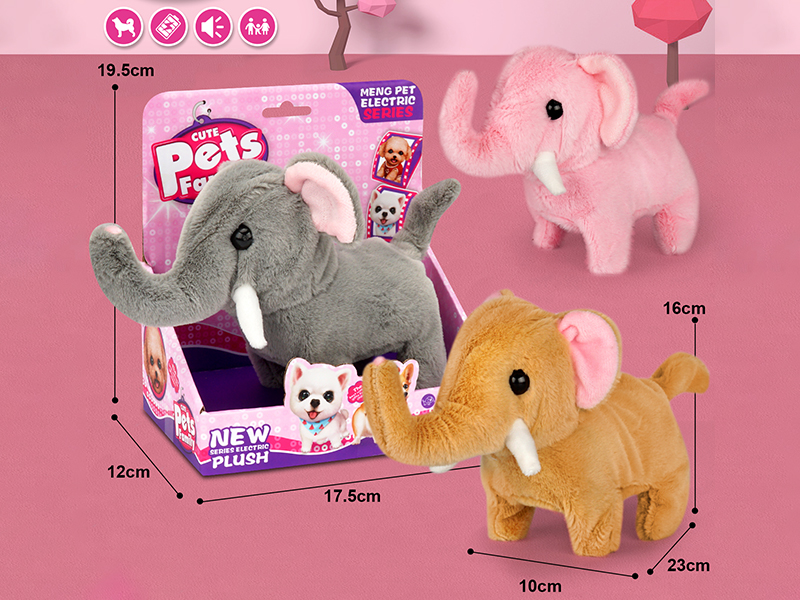 Electric Walking Plush Elephant