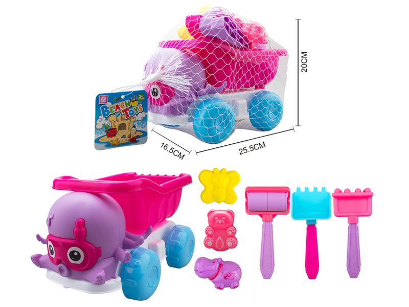 7PCS Beach Octopus Car Toys