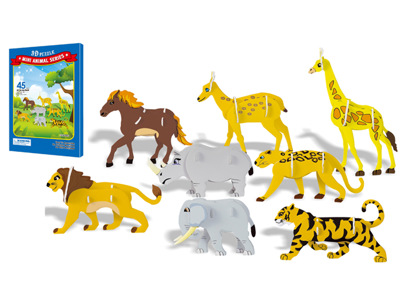 45Pcs 3D Puzzle Animal
