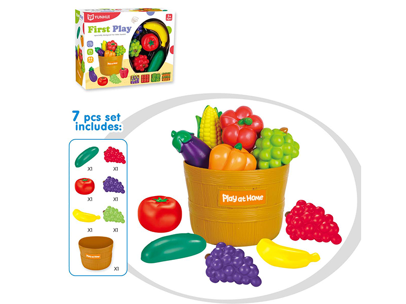 Fruit And Vegetables Barrel Set