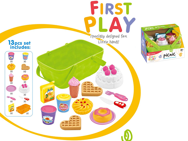 Cutting Dessert  Toys Picnic Basket Set