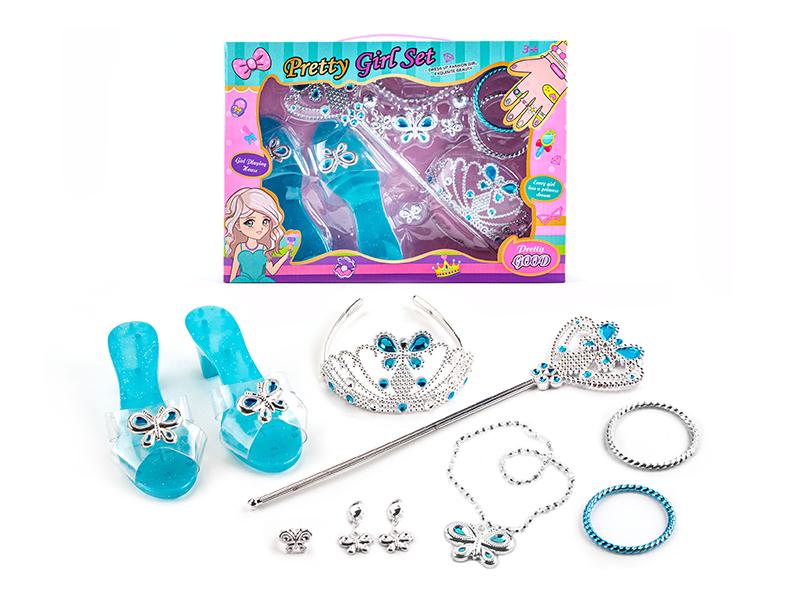 Shoes Fairy Wand  Electroplating Imperial Crown Adornment Toys Princess Dress Up Set