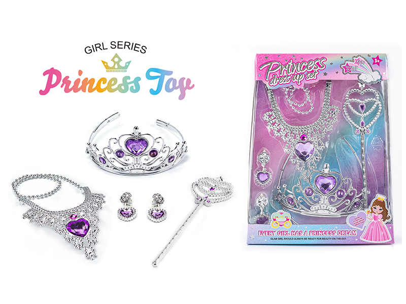 Electroplating Imperial Crown Adornment Toys Princess Dress Up Set