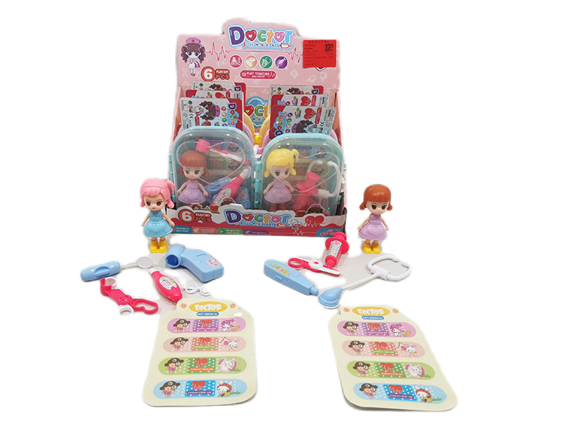 Girl Doll + Doctor Set 6pcs