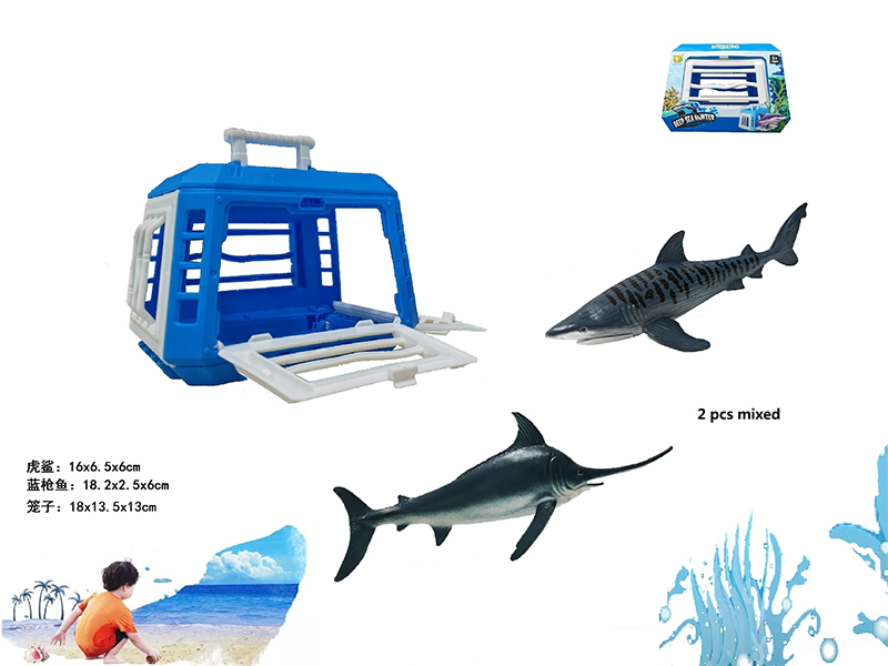 Middle Cage+Blue Tuna+Tiger Shark