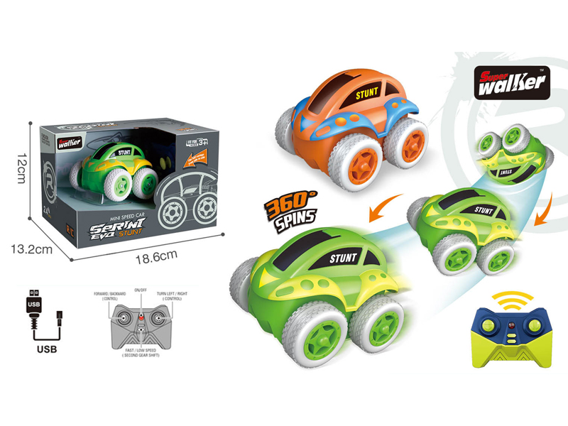 Mini 5Ch R/C High And Low Speed Beetle Stunt Vehicle