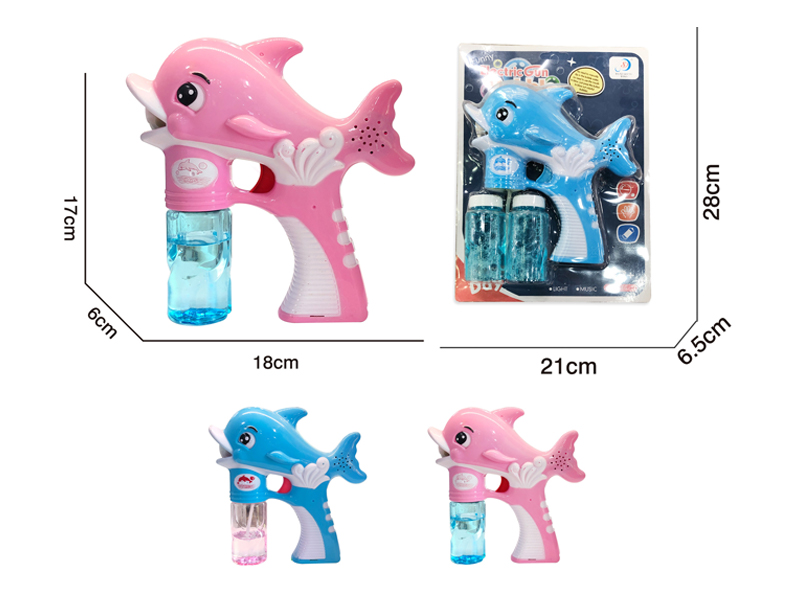 B/O Dolphin Bubble Gun With Light Music
