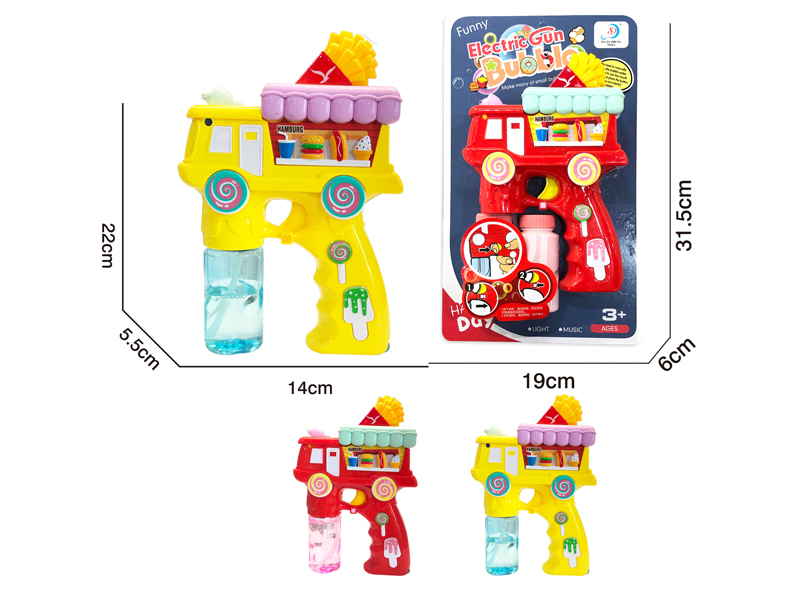 B/O French Frie Dessert Cart Bubble Gun With Light Music