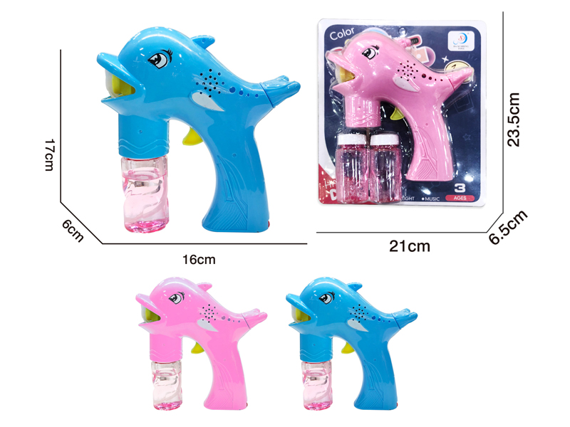 B/O Dolphin Bubble Gun With Light Music