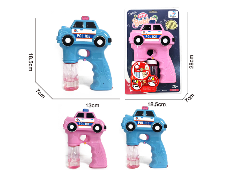 B/O Police Car Bubble Gun With Light Music