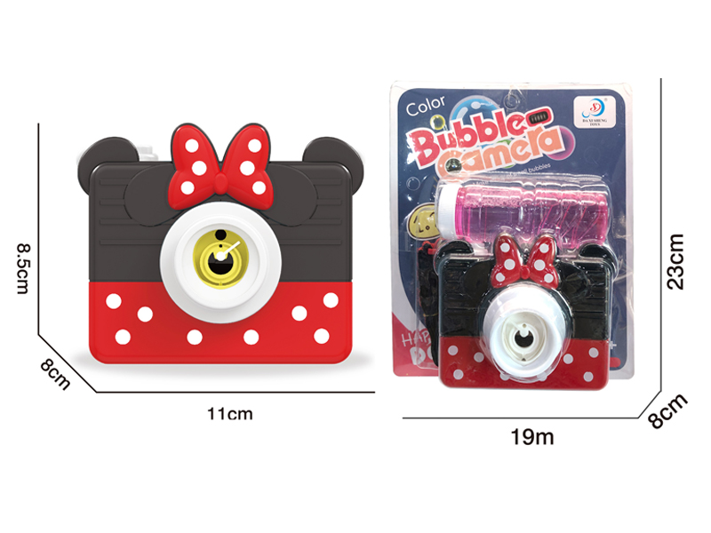 B/O Minnie Bubble Camera With Light And Music
