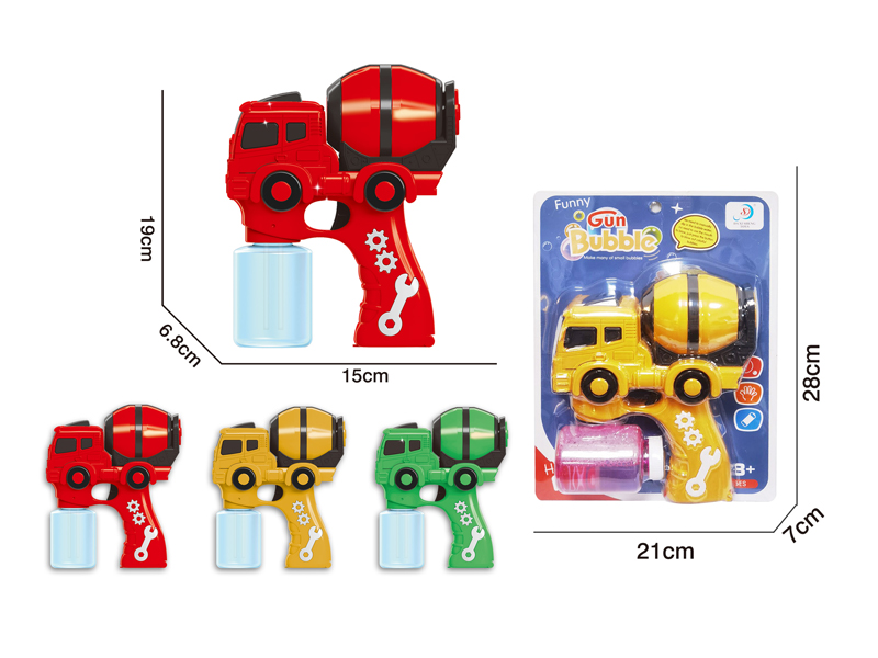 B/O Engineering Mixer Truck Bubble Gun With Light Music