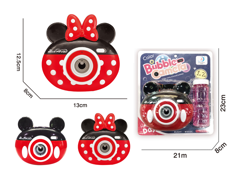 B/O Mickey Bubble Camera With Light And Music