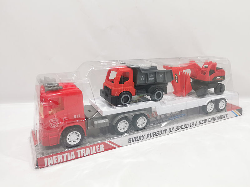 Friction Trailer Truck + Dumper + Excavator