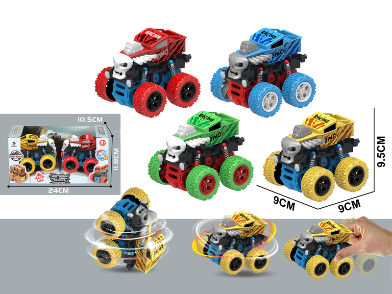 2PCS 4WD Friction Swing Monster Car