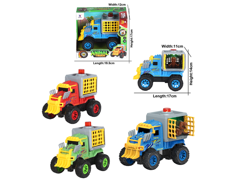 Friction Swing Dinosaur Fence Car