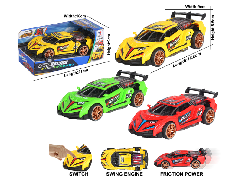 Friction Sports Car (Lamborghini) With Ic Light And Sound