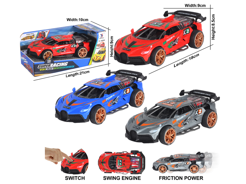 Friction Sports Car (Bugatti) With Ic Light And Sound