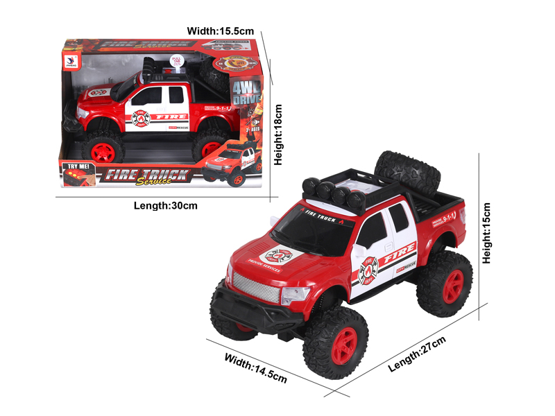 Friction Off Road Pickup Fire Truck
