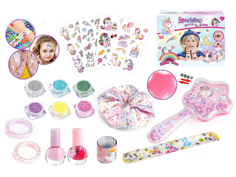 18PCS Diy Unicorn Tattoo Makeup Nail Enhancement