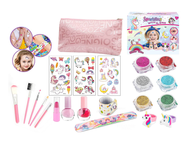 22PCS Diy Unicorn Tattoo Makeup Bag And Nail Enhancement
