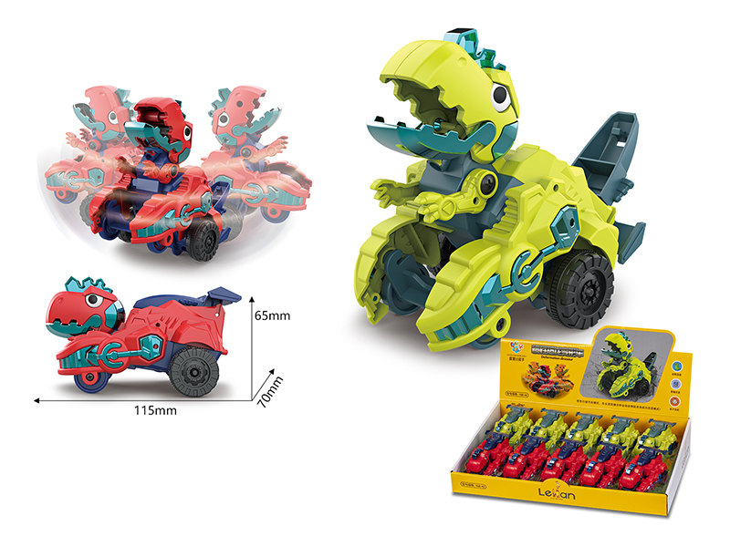 Friction Transformable Dinosaur Car 10PCS