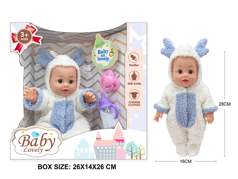 12 Inch Vinyl Doll With Accessories