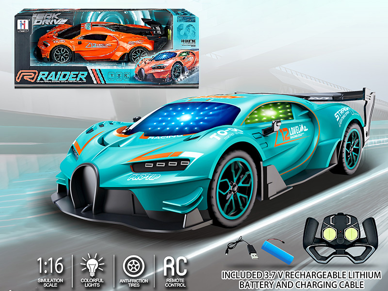 1:16 Remote Control Racing Car With Colorful 3D Lights