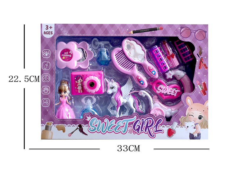 Princess Adornment Toys With Moon Carriage 13pcs