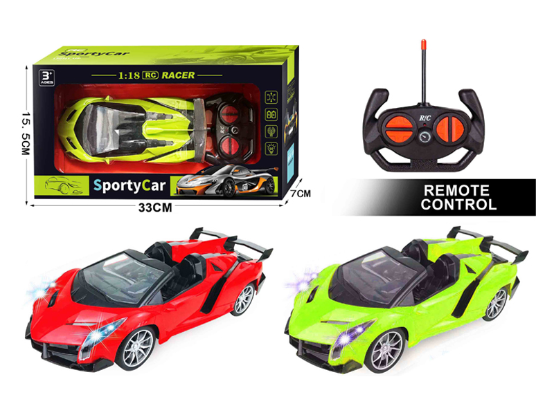 1:18 4CH R/C Racing Car With Light(Not Including Electricity)