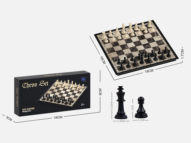 Stone Pattern Chess Face Magnetic Chess