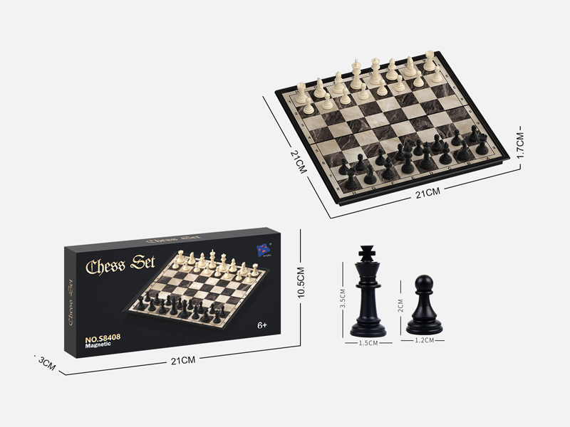Stone Pattern Chess Face Magnetic Chess