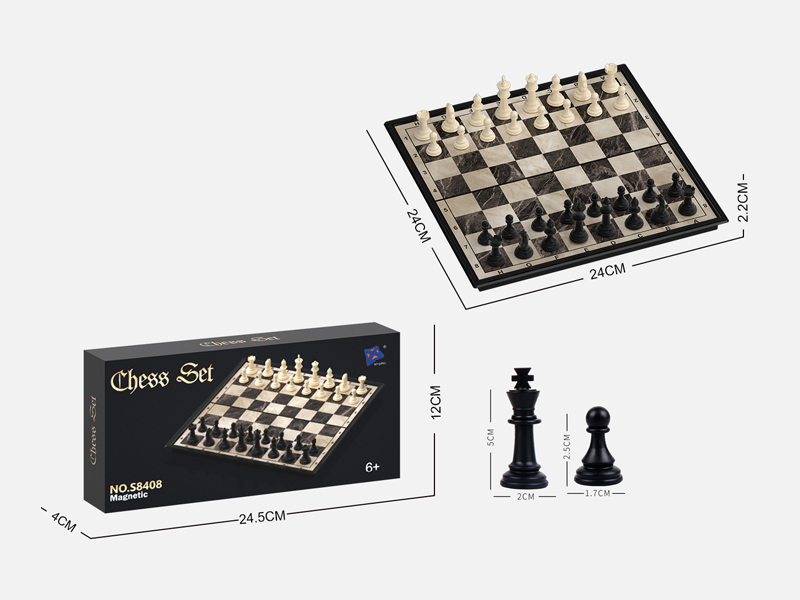 Stone Pattern Chess Face Magnetic Chess