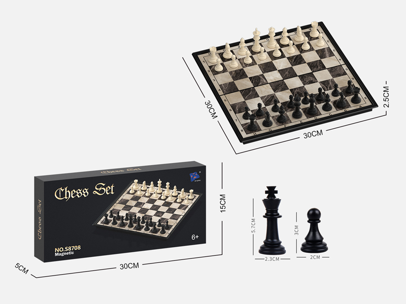 Stone Pattern Chess Face Magnetic Chess