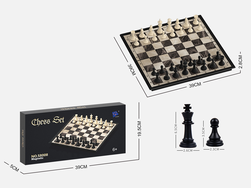 Stone Pattern Chess Face Magnetic Chess