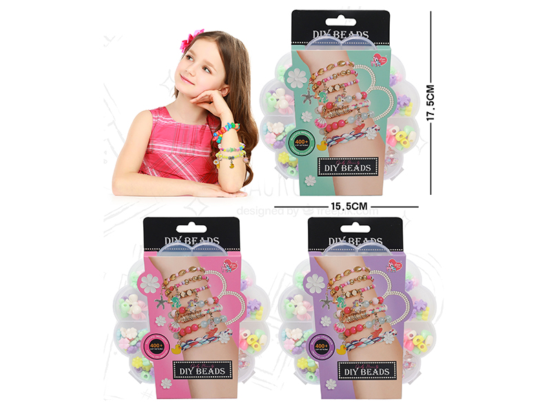 Macaron Color Series DIY Beads (With String,Without Scissor)