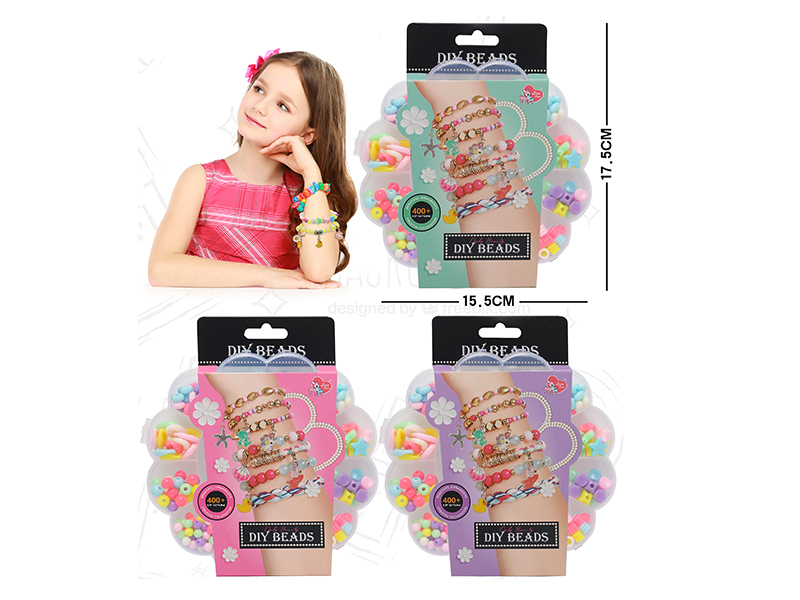 Macaron Color Series DIY Beads (With String,Without Scissor)