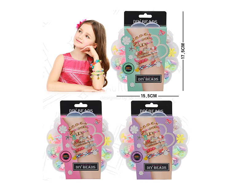 Macaron Color Series DIY Beads(With String,Without Scissor)