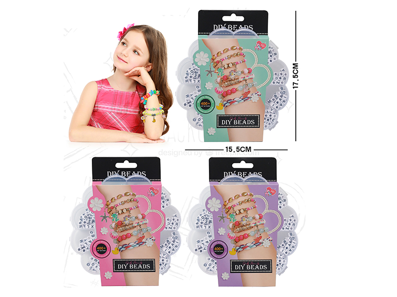 Letter Quadrate Beads DIY Bracelet(With String,Without Scissor)