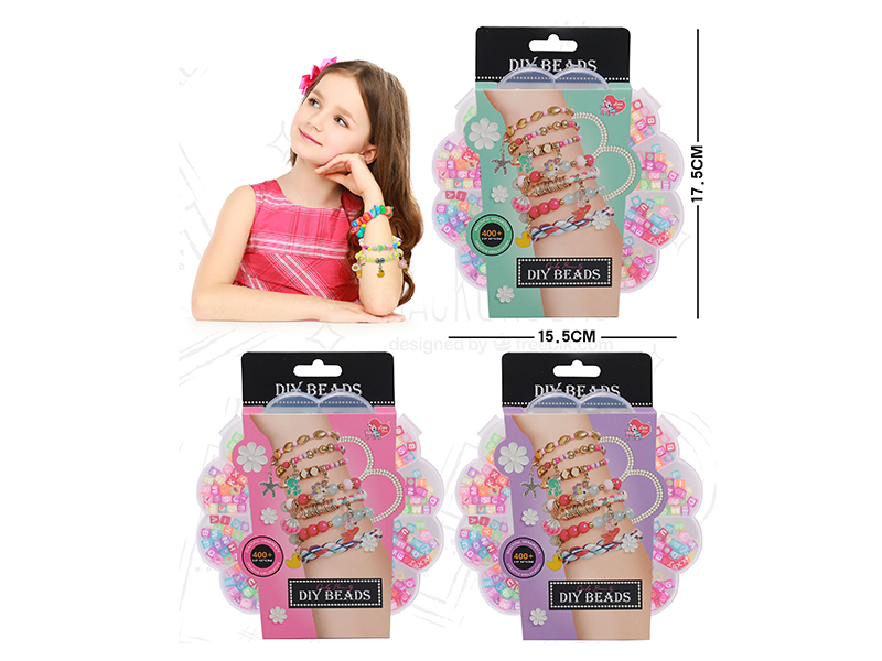 6mm Alphabet Quadrate Beads DIY Bracelet(With String,Without Scissor)