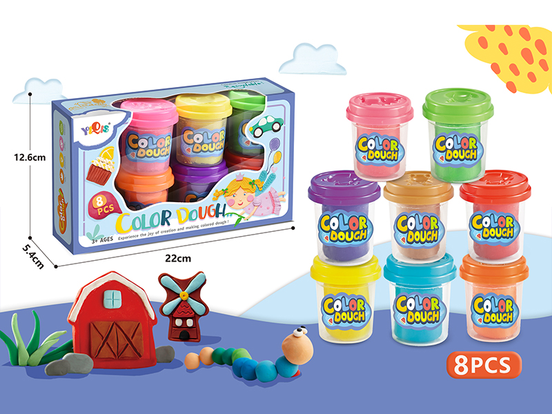 8PCS Colored  Mud