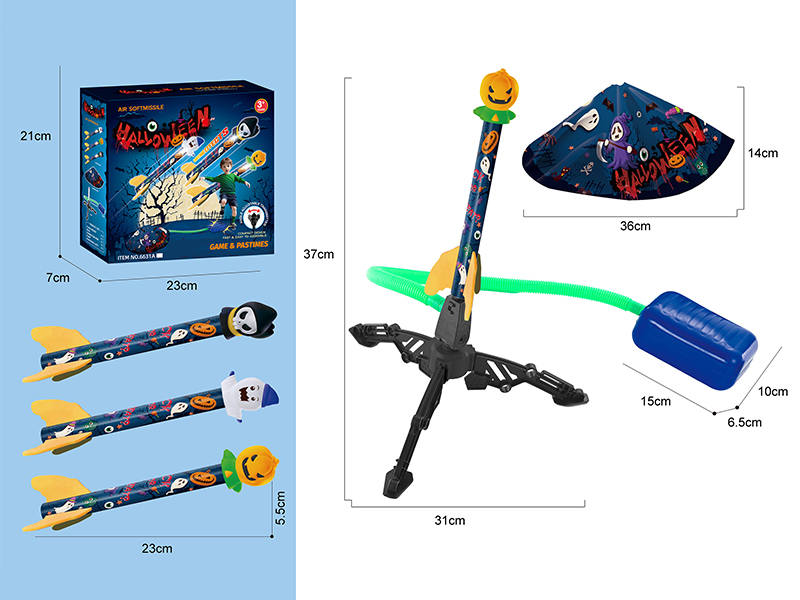 Halloween Rocket Launcher With 3 Halloween Missiles With Light