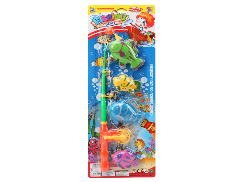 Single Rod Fishing Toys Set
