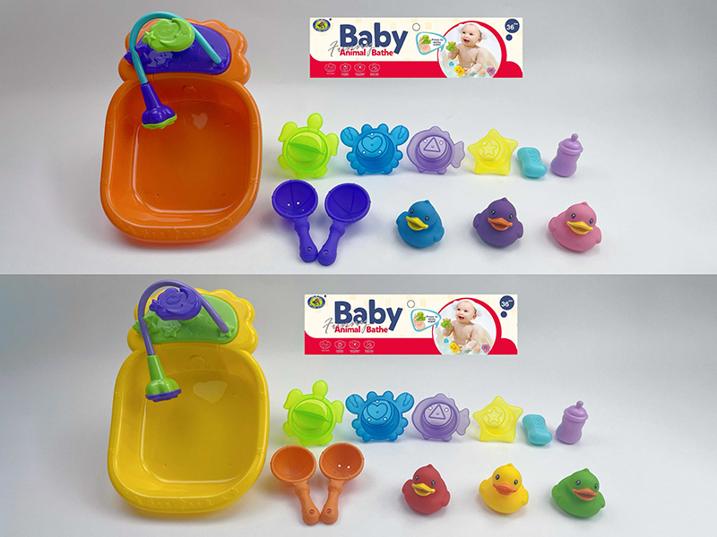 Baby Bath Toys Small Bathtub Ducks Set 12pcs