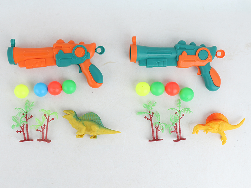 Ping-Pong Ball Gun + Dinosaur + Tree